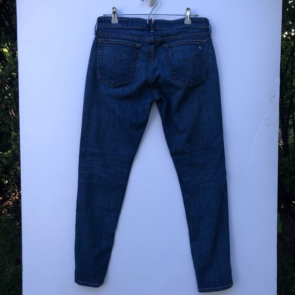 Rag and Bone Dre Low Rise Slim Fit Mid Indigo Boyfriend Jeans Size 28 - Picture 8 of 9
